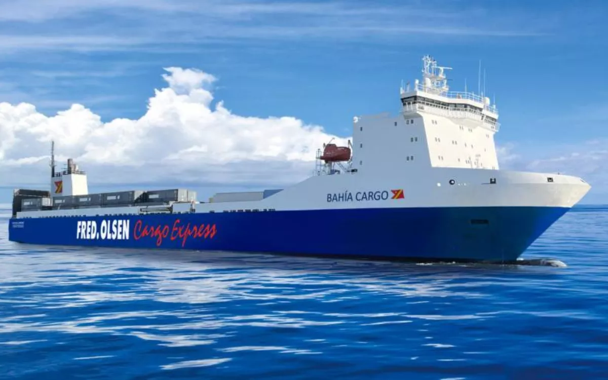 El nuevo buque de carga de Fred. Olsen comienza a operar entre Tenerife y las islas de Las Palmas. / AH