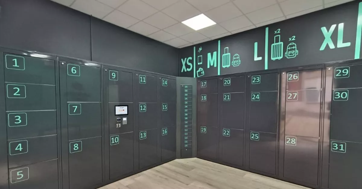 Taquillas de alquiler de Lockers Canarias en el centro comercial Meridiano de Santa Cruz./ CEDIDA