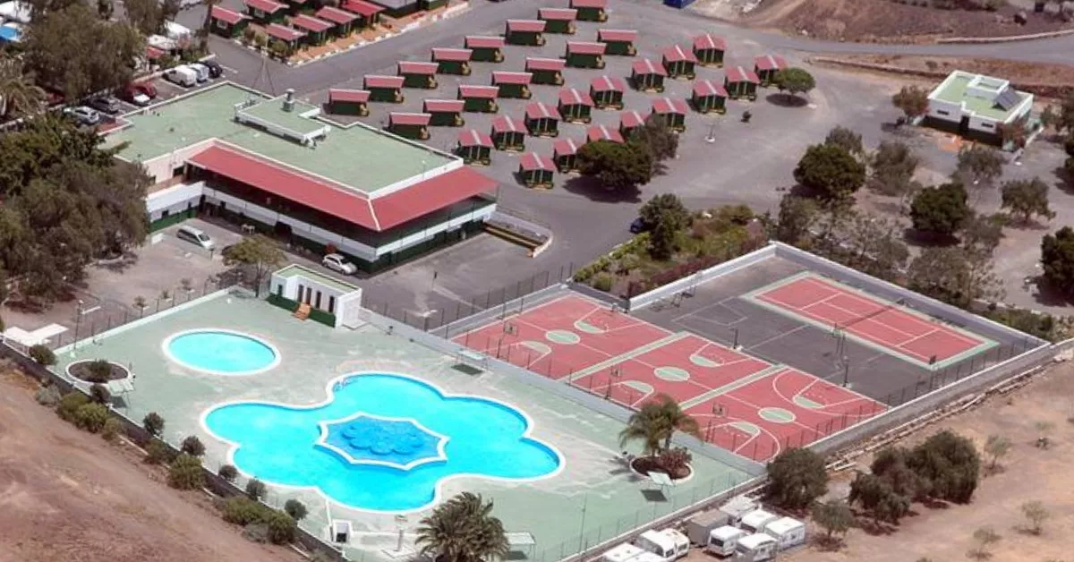 Vista aérea de las instalaciones de Camping Nauta, en el sur de Tenerife./ X.