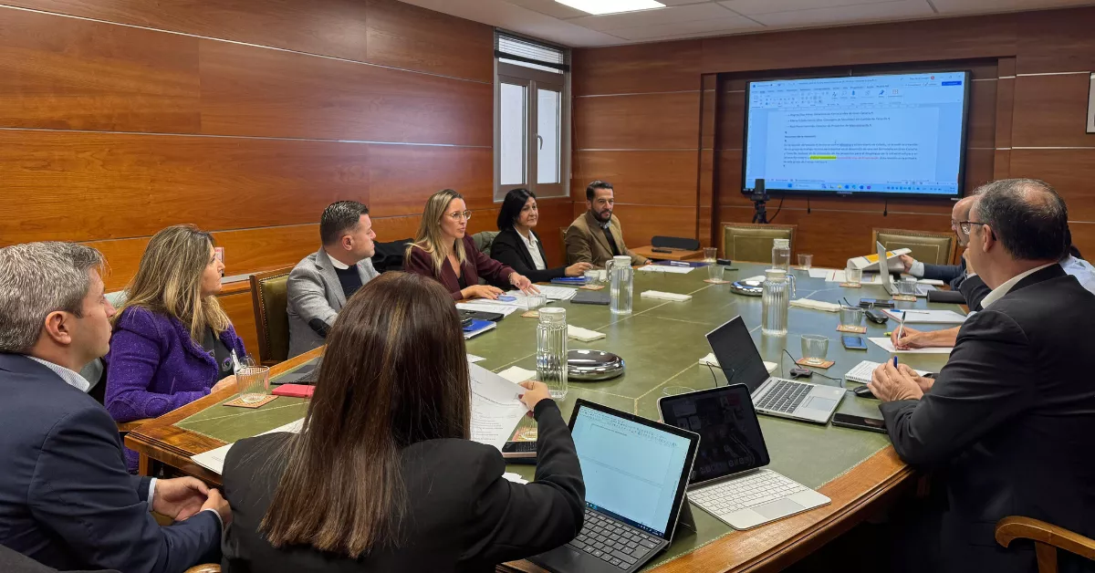 Reunión del Gobierno de Canarias con el ministerio de Transportes para abordar la financiación de los trenes. / CEDIDA