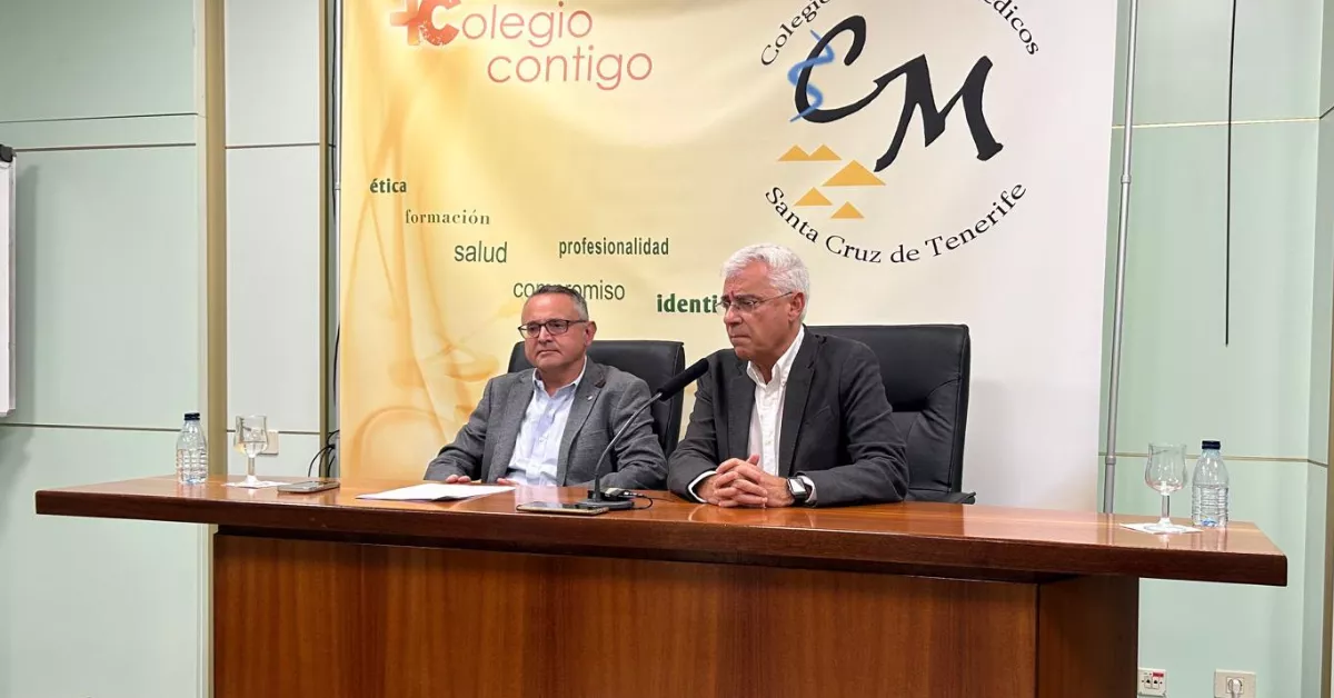 El presidente (d) y vicepresidente de la Sociedad Canaria de Trasplantes, Domingo Hernández y Antonio González. / CEDIDA