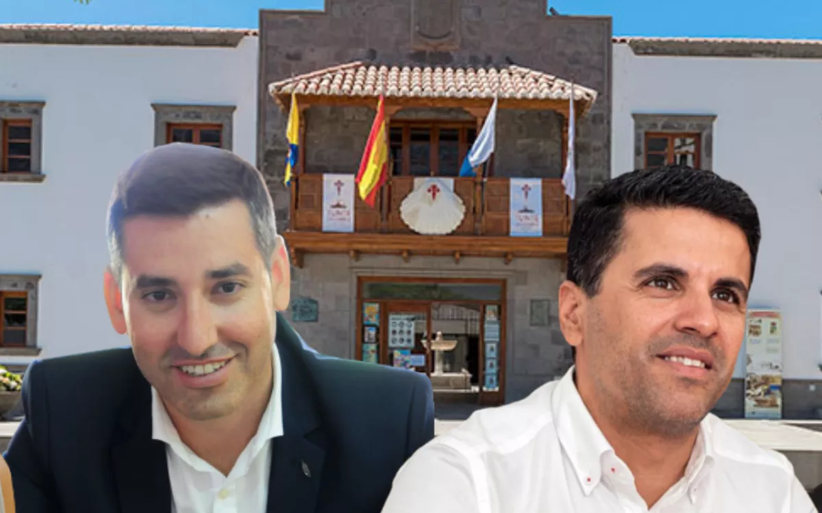 La reunificación del nacionalismo canario se ensaya en San Bartolomé de Tirajana . En la imagen, Alejandro Marichal (CC) y Samuel Henríquez (NC). / AH La reunificación del nacionalismo canario se ensaya en San Bartolomé de Tirajana . En la imagen, Alejandro Marichal (CC) y Samuel Henríquez (NC). / AH