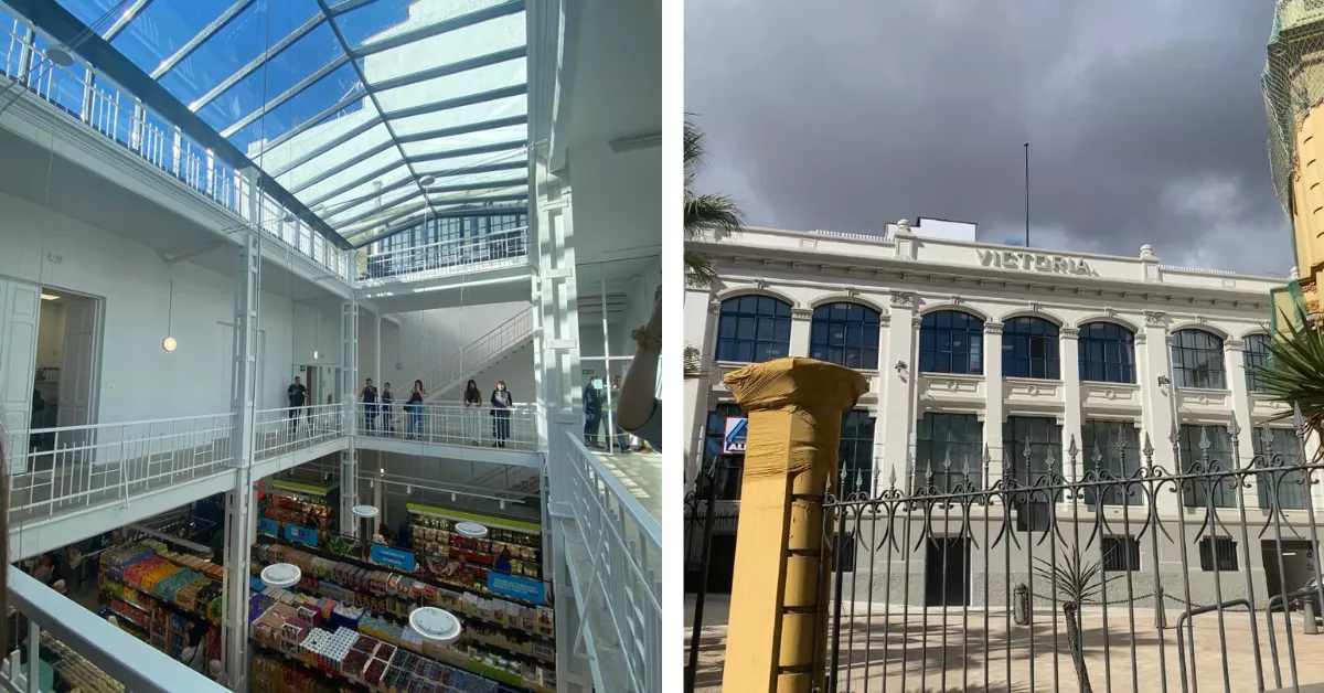 Imagen de cómo ha quedado la antigua fabrica de tabaco La Victoria y el Cinema Victoria. / ATLÁNTICO HOY - ALBA MARICHAL