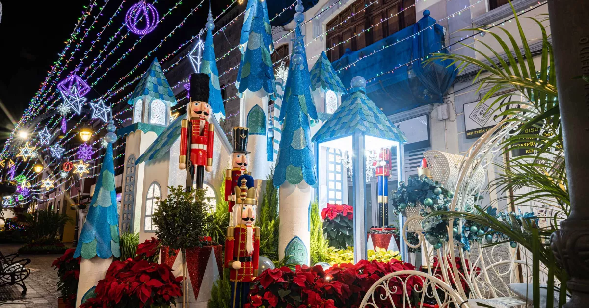 Imagen de luces de Navidad en Gáldar / AYUNTAMIENTO DE GÁLDAR 
