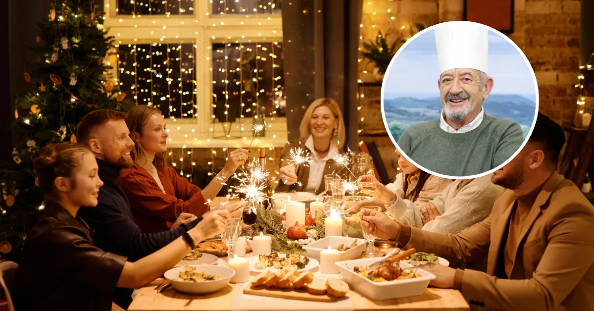 Imagen de una cena de Navidad / MONTAJE AH - PEXELS