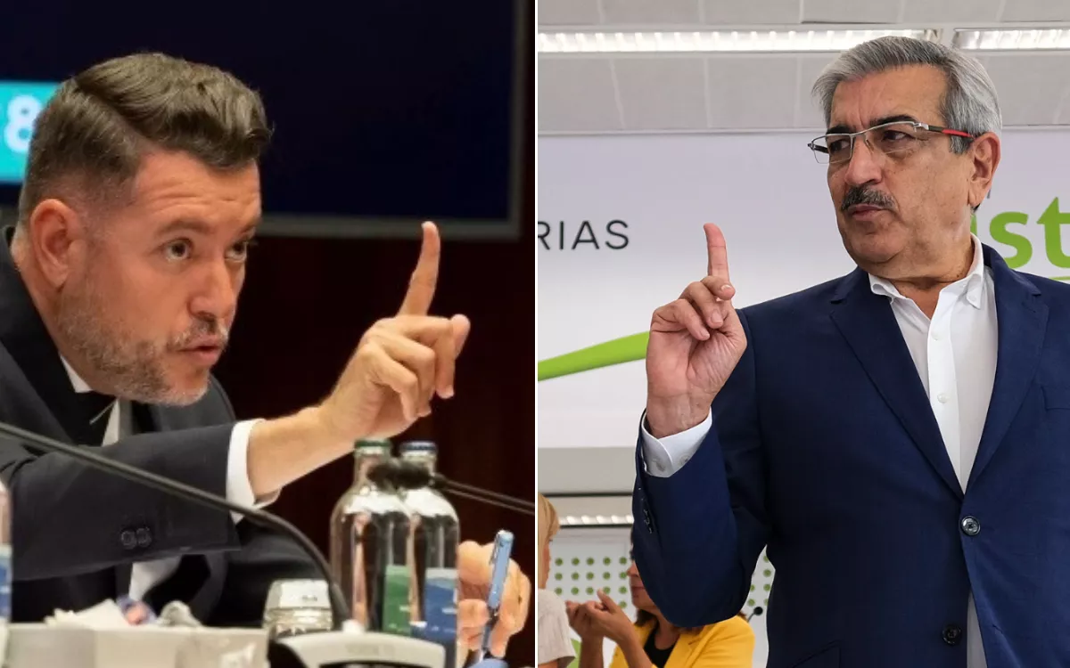 La escisión de la escisión del nacionalismo canario: Nueva Canarias se rompe. En la imagen, Teodoro Sosa y Román Rodríguez. / MONTAJE AH La escisión de la escisión del nacionalismo canario: Nueva Canarias se rompe. En la imagen, Teodoro Sosa y Román Rodríguez. / MONTAJE AH