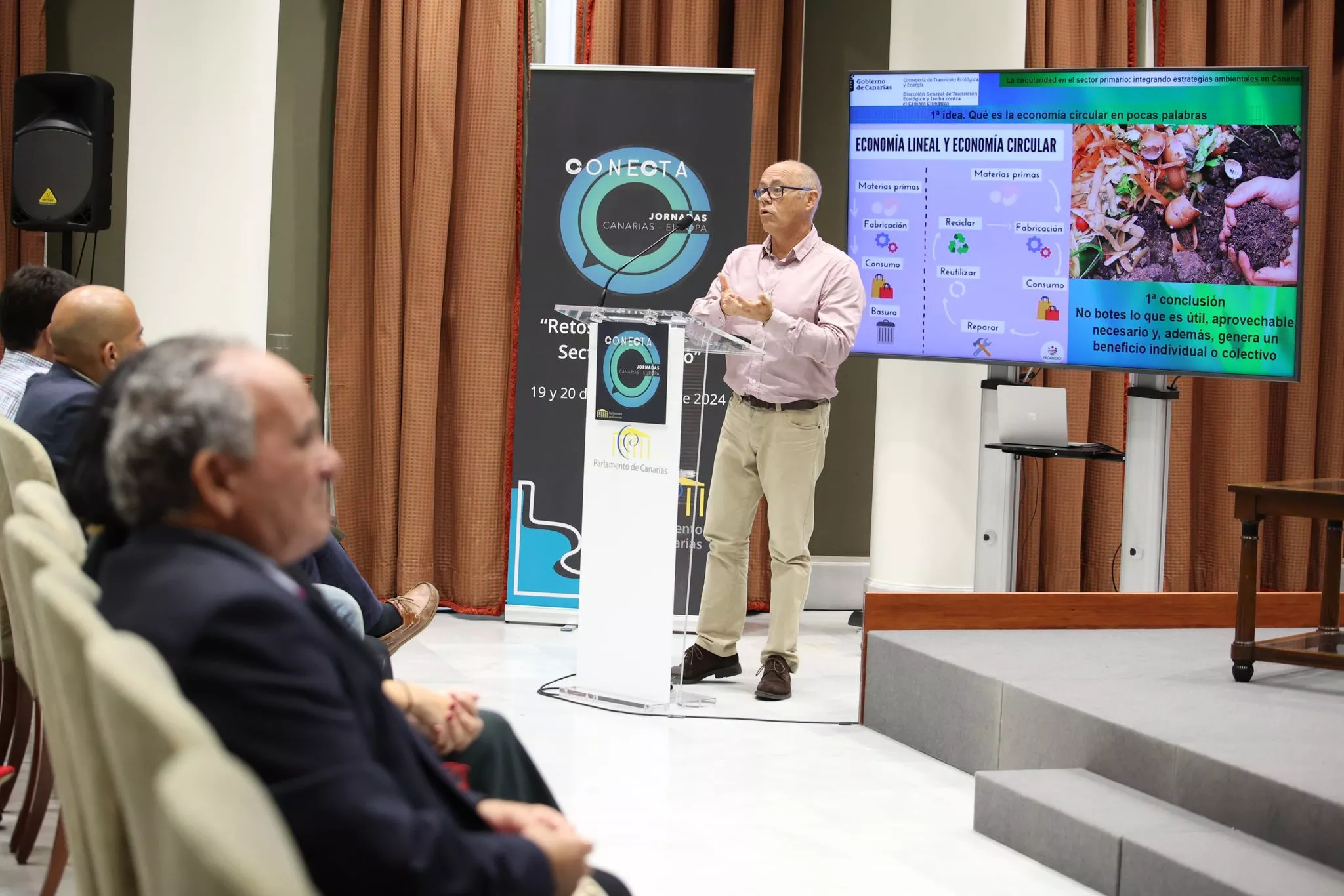 La realidad del sector primario y el relevo generacional, en las Jornadas Conecta Canarias-Europa. / AH