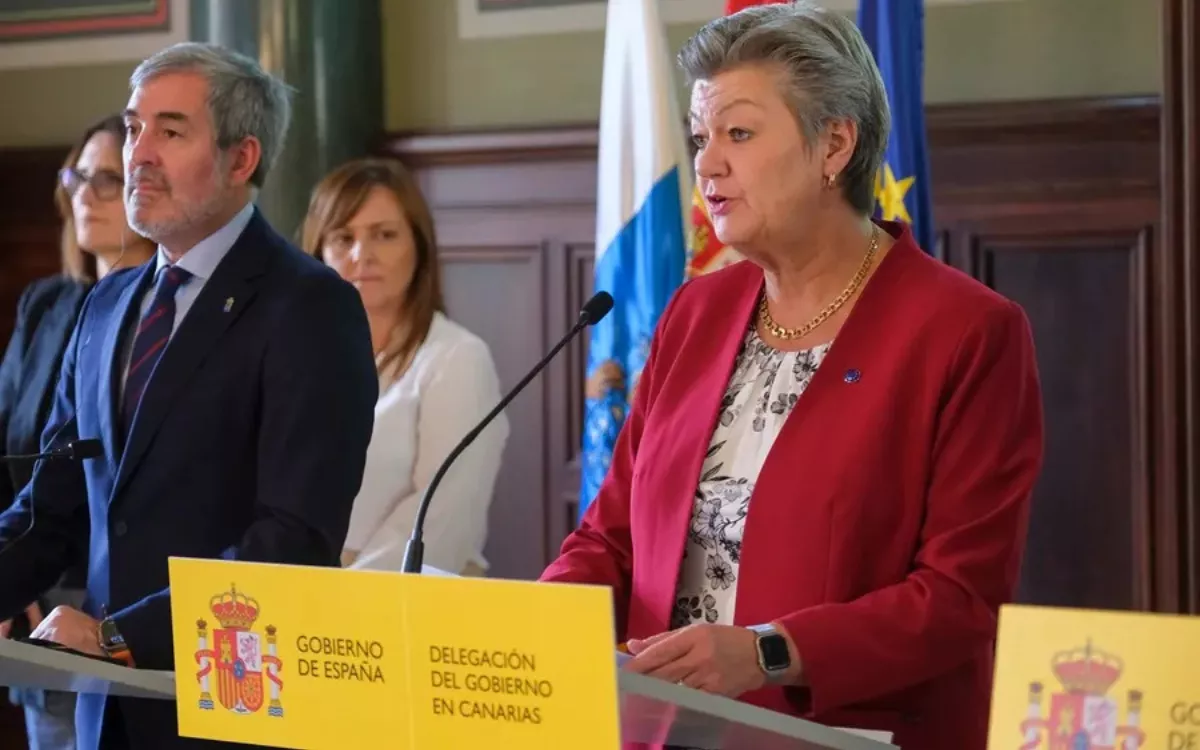 Canarias, en el centro de la crisis migratoria: Bruselas enfría acuerdos para desplegar el Frontex. En la imagen, la comisaria de Interior Ylva Johansson. / ÁNGEL MEDINA G.-EFE 