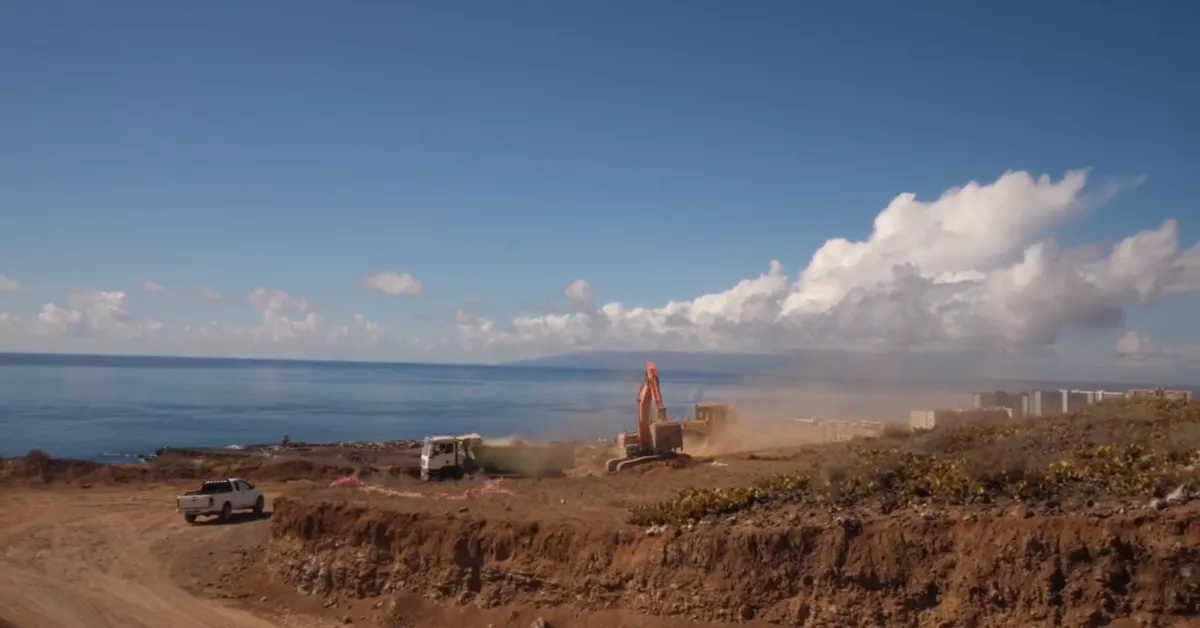 Las palas actúan en los terrenos donde se va a desarrollar Cuna del Alma. / SALVAR EL PUERTITO