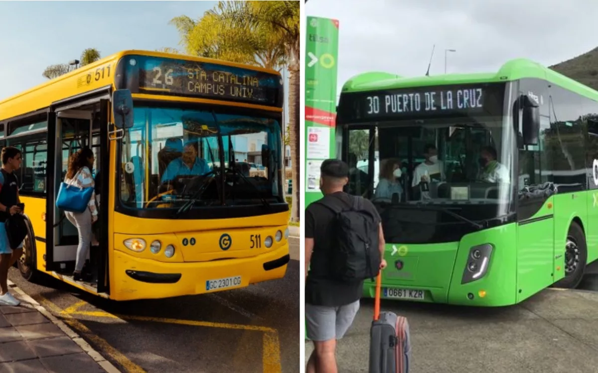 Canarias pierde la gratuidad del transporte para viajeros habituales tras el voto en el Congreso de PP. Vox y Junts. / AH