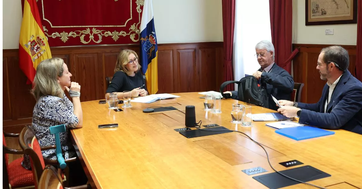 Astrid Pérez y Ana Oramas abordan los problemas de la diabetes con el presidente de Fadican, Julián González, y el secretario de la Federación, Francisco Javier Darias. / ATLÁNTICO HOY