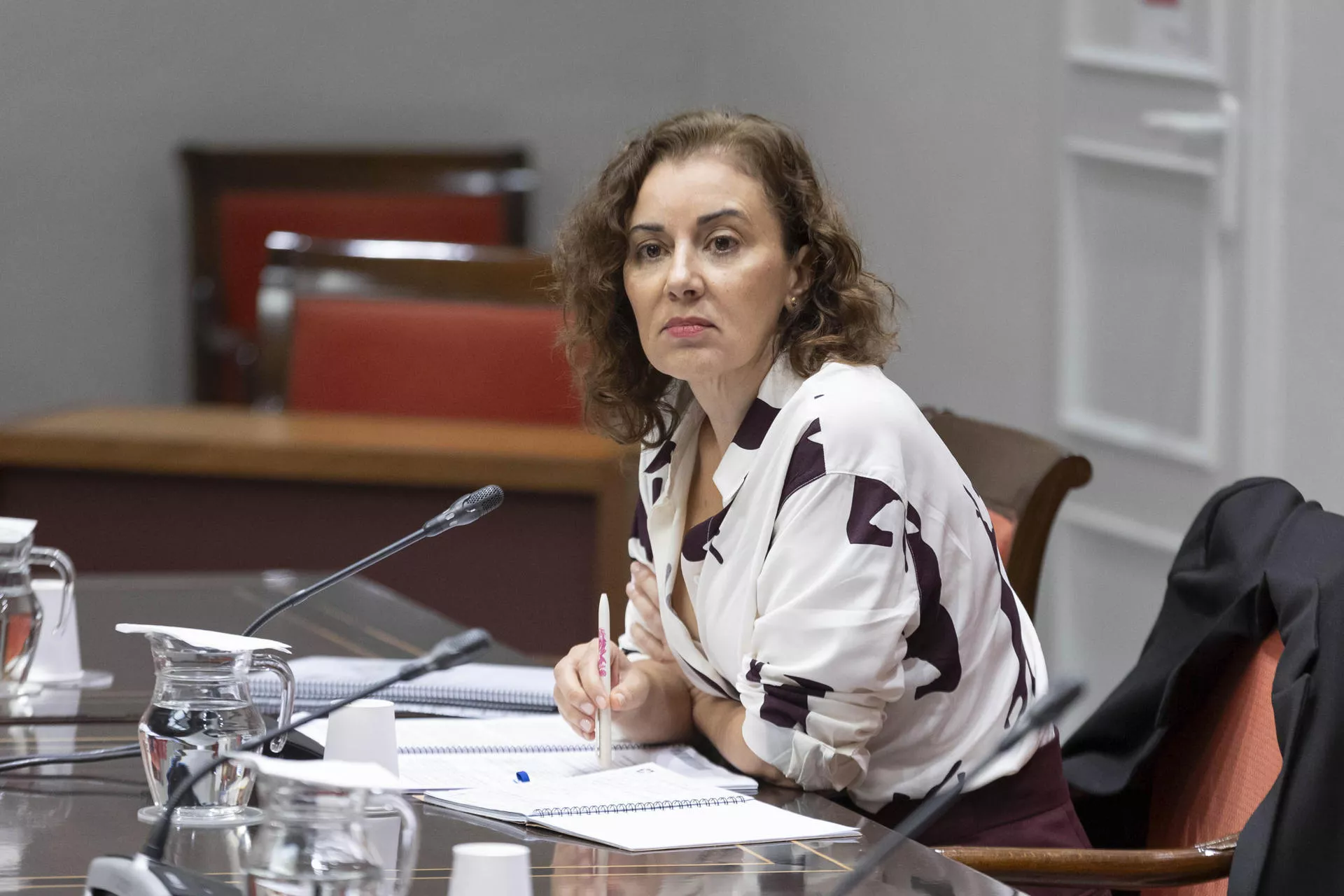 La exinterventora general de Canarias, Natalia de Luis Yanes, en el Parlamento de Canarias./ EFE-MIGUEL BARRETO 