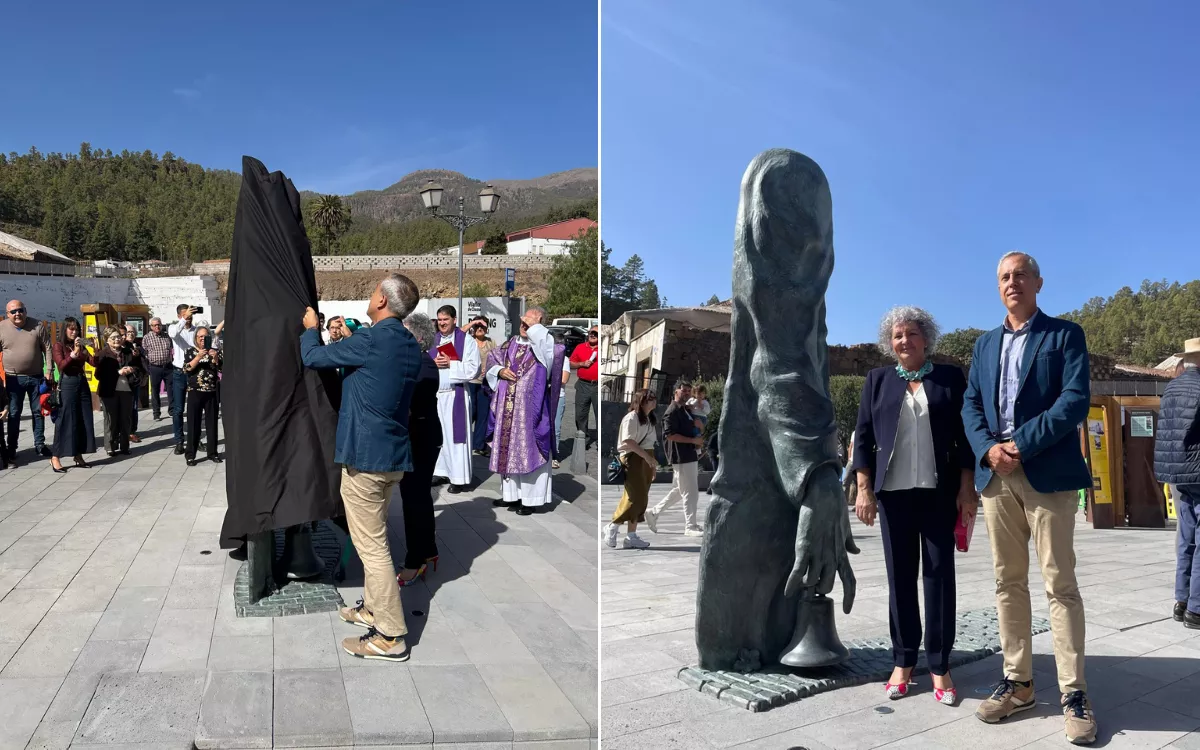 Vilaflor de Chasna rinde homenaje al santo Hermano Pedro con la inauguración de una estatua. / AH