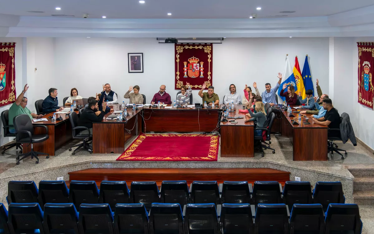 El pleno del Ayuntamiento de Mogán aprueba la tasa por acción turística con los votos en contra de PSOE y Nueva Canarias. / AH