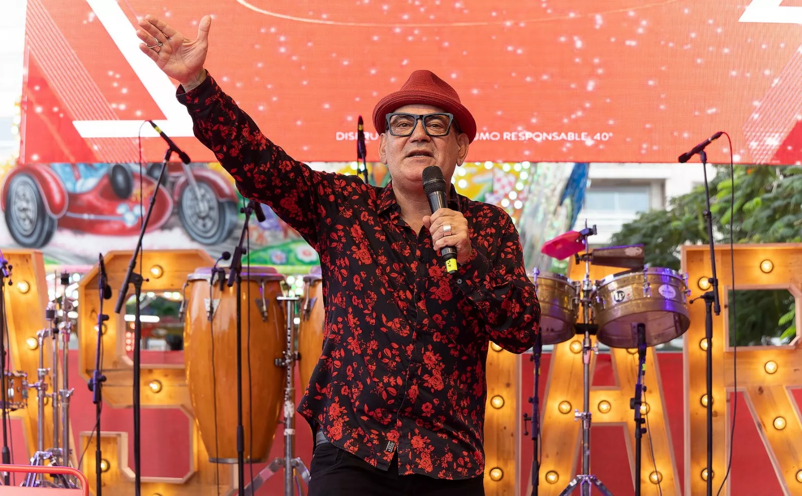 José Corbacho en el Beefeater Xmas Market./ CEDIDA