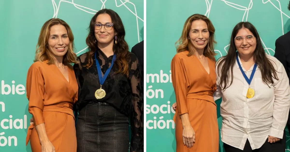 Zenaida García y Arminda Trujillo son dos de los 30 jóvenes becados que han podido estudiar lo que soñaban gracias al apoyo de la Fundación / AH