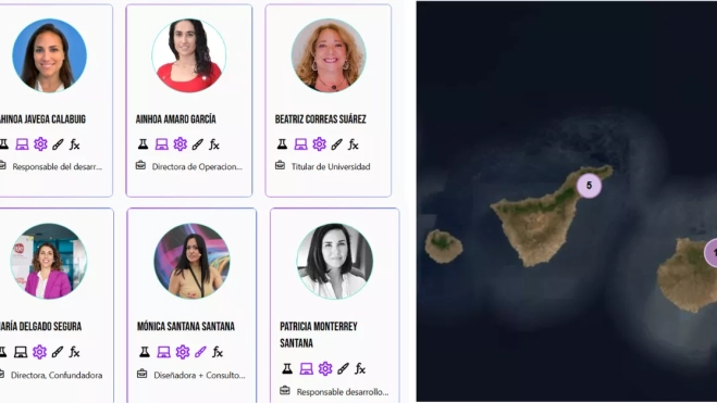 Imagen de mujeres presentes en el mapa interactivo / EFE