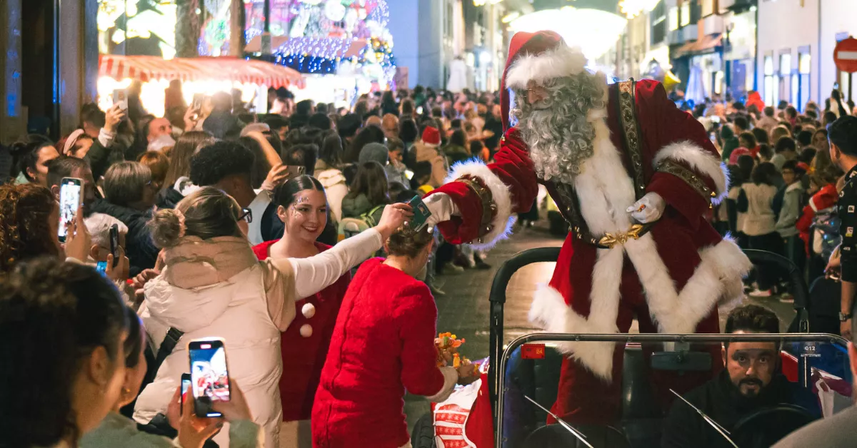 Papá Noel durante la cabalgata del año pasado / AYUNTAMIENTO DE LA LAGUNA