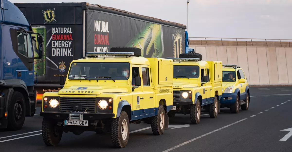 Varios Land Rover que forman parte del parque móvil del Cabildo de Gran Canaria / AH