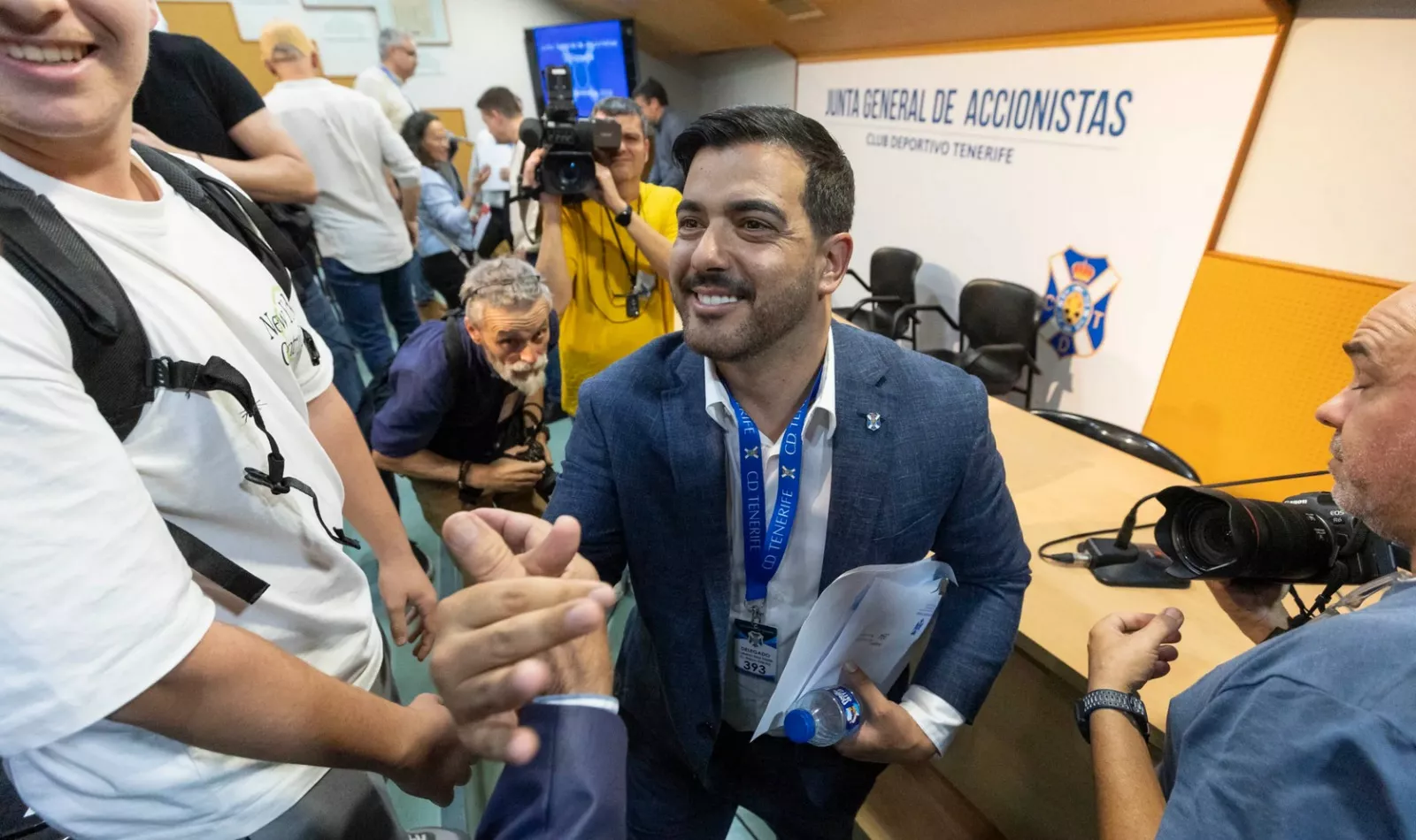 Rayco García, accionista que controla la gestión del CD Tenerife. / MIGUEL BARRETO-EFE