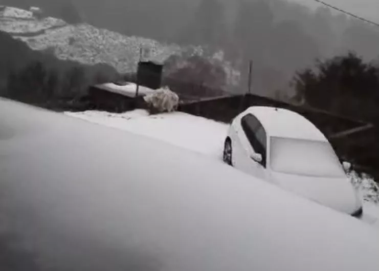 Granizada en la isla de La Palma. / PROTECCIÓN CIVIL SANTA CRUZ DE LA PALMA