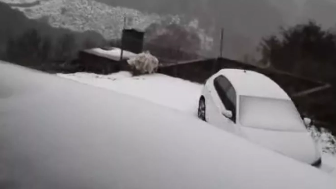 Granizada en la isla de La Palma. / PROTECCIÓN CIVIL SANTA CRUZ DE LA PALMA Granizada en la isla de La Palma. / PROTECCIÓN CIVIL SANTA CRUZ DE LA PALMA