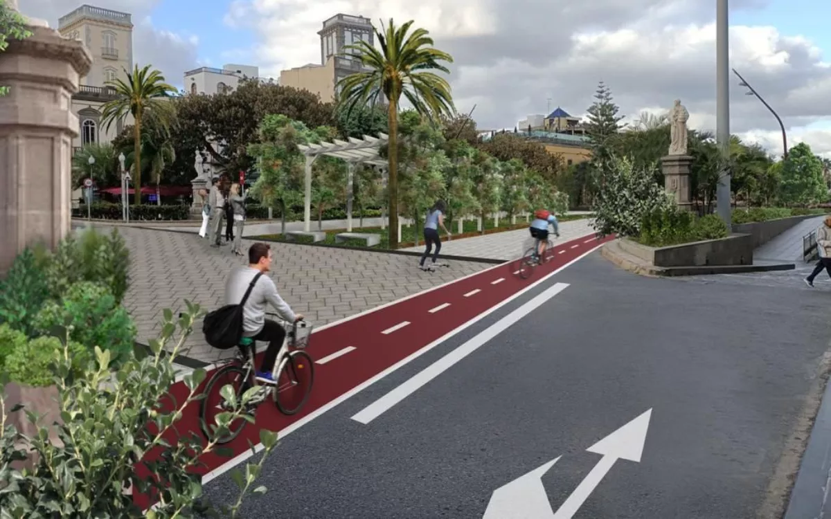 En la imagen, representación gráfica de una idea para desarrollar el Paseo Guiniguada de la Cultura y las Artes Canarias. / AH