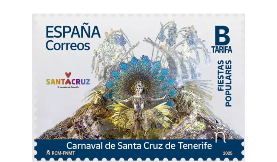 Sello del Carnaval de Santa Cruz de Tenerife 2025./ CORREOS