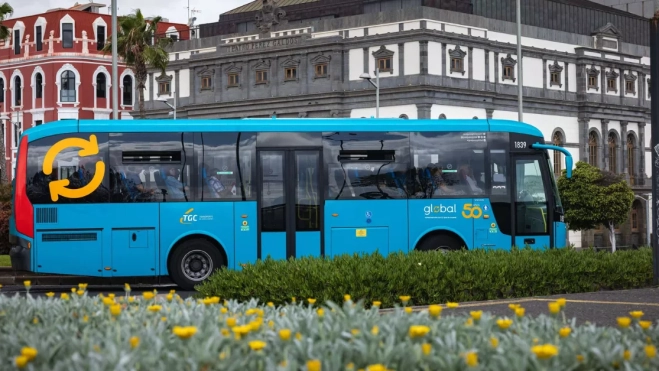 Una guagua de Global/ GUAGUAS GLOBAL