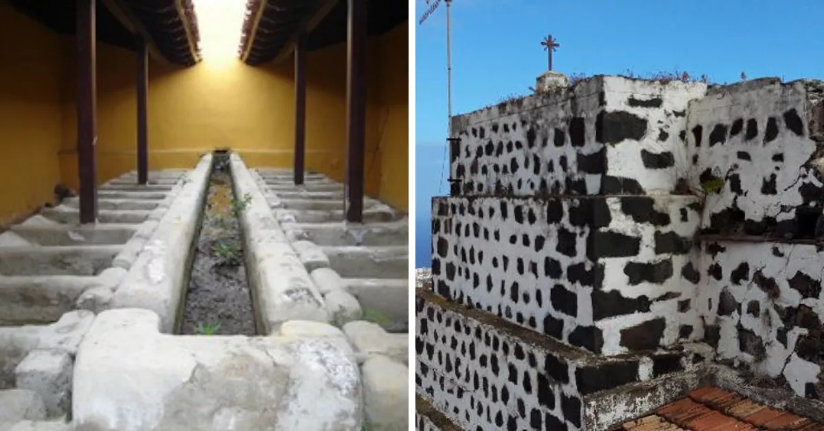 Los antiguos lavaderos de Arafo (i) y el antiguo molino de Josefina en La Orotava (d), dos de los bienes que se rehabilitarán con la subvención del Cabildo de Tenerife./ ARCHIVO