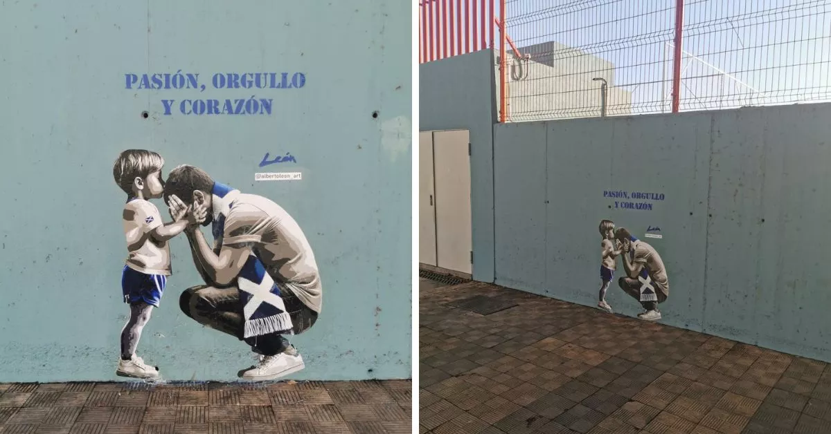 La nueva obra de arte de Alberto León dedicada al CD Tenerife / ALBERTO LEÓN