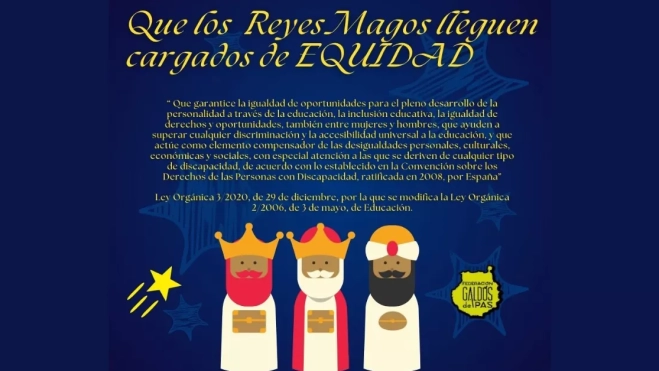 Carta de la FAPA Galdós a los Reyes Magos. 