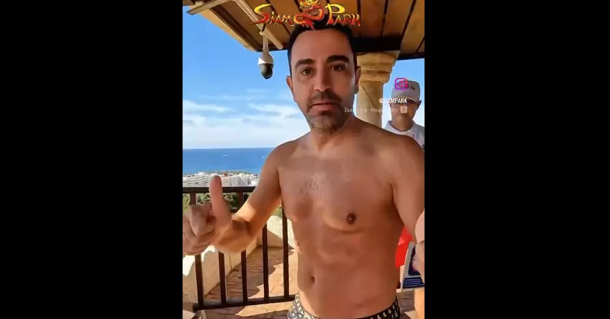 El exjugador de fútbol disfruta de una de las famosas atracciones del Siam Park / AH