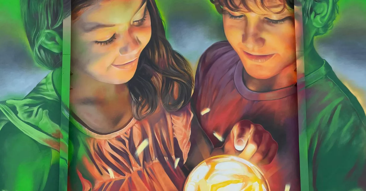 Mural 'Energía' pintado en una gasolinera de Gran Canaria./ ARCHIVO