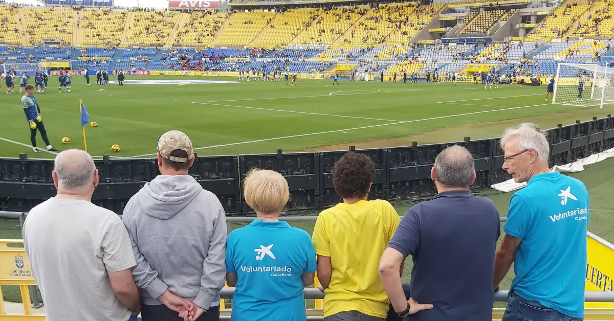  ‘Grada Solidaria’ de la Fundación “la Caixa” en el Estadio de Gran Canaria / CAIXABANK