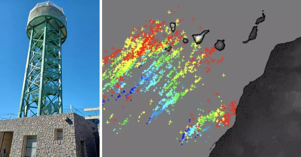 El radar de Gran Canaria y datos recogido por el propio radar / MONTAJE AH