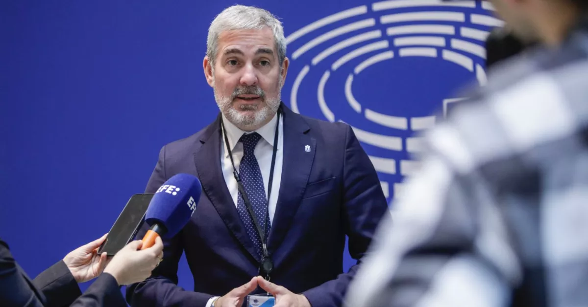 Fernando Clavijo, presidente de Canarias, en Bruselas./ CEDIDA