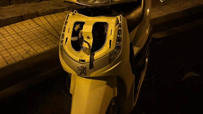 Imagen de la moto que intentaron robar. / CEDIDA
