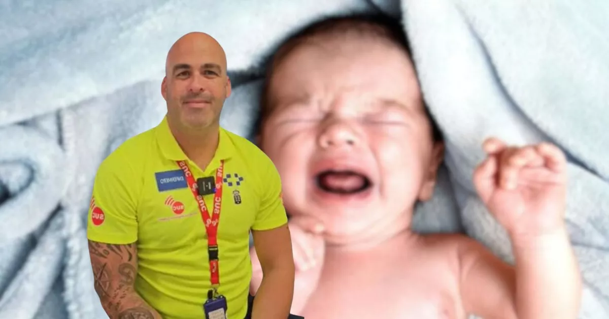 Alexis Hernández, sanitario que asistió por teléfono al padre de una bebé recién nacida para que la sacase de una parada respiratoria./ AH