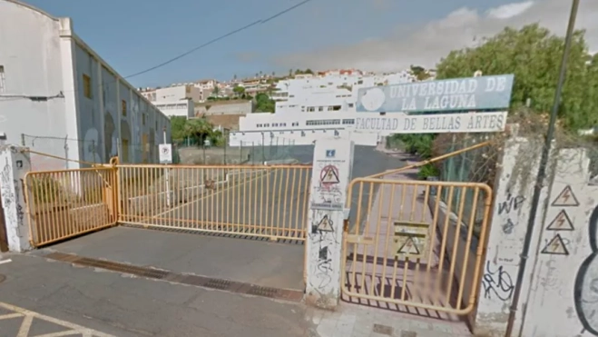 Cartel de la antigua Facultad de Bellas Artes de la Universidad de La Laguna.GOOGLE MAPS