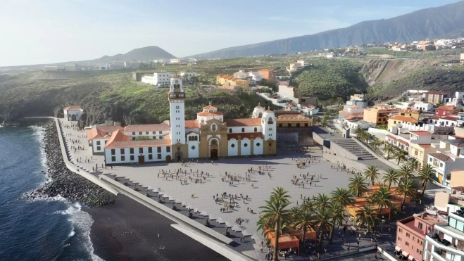 Infografía de cómo quedará el proyecto de la Plaza de Patronal de Canarias. / AYUNTAMIENTO DE CANDELARIA