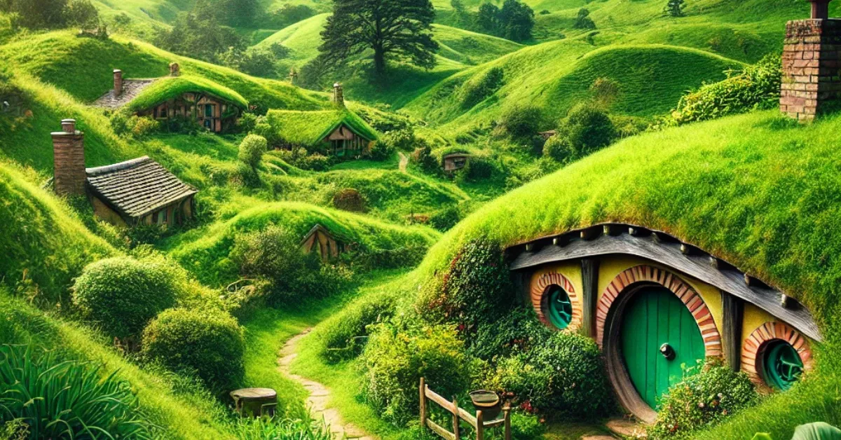 Iamgen de una representación de la comarca de los Hobbits / DALL.E - AH