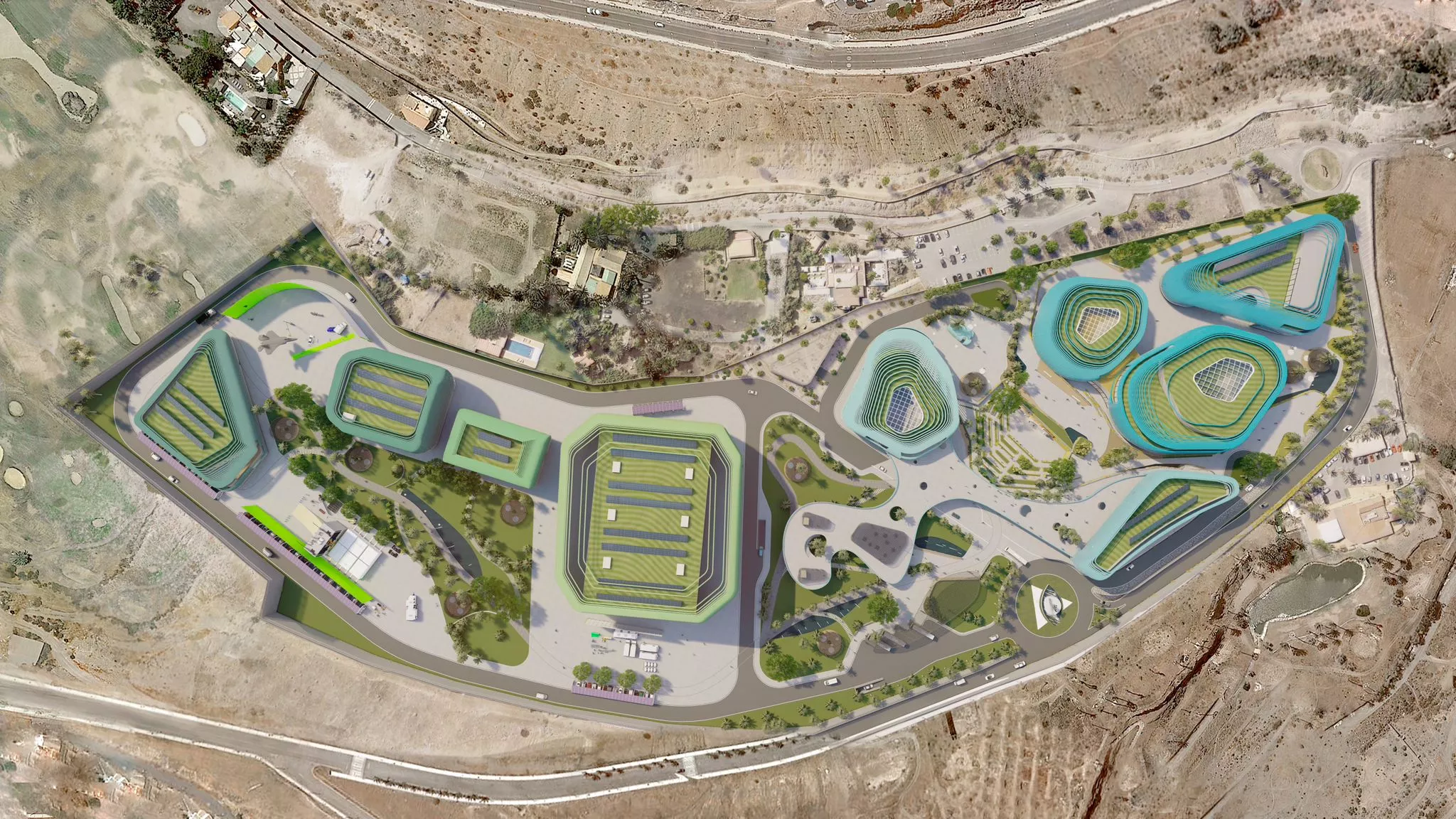 Simulación del proyecto de Dreamland Studios en Telde./ NEWPORT