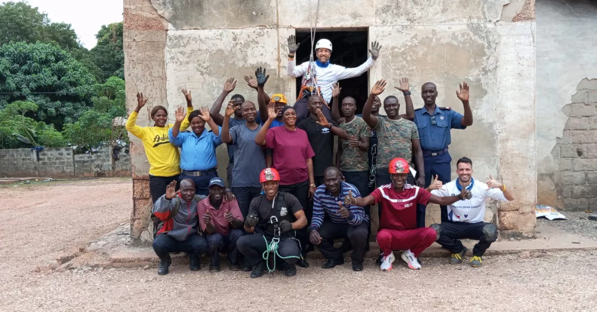 Imagen de la formación de los bomberos en Gambia / CONSORCIO DE EMERGENCIAS DE GRAN CANARIA Imagen de la formación de los bomberos en Gambia / CONSORCIO DE EMERGENCIAS DE GRAN CANARIA