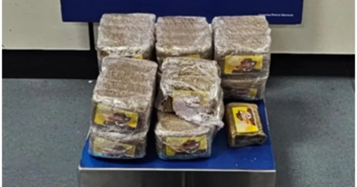 Cinco kilos de hachís incautados por la Policía en Las Palmas de Gran Canaria./ CEDIDA