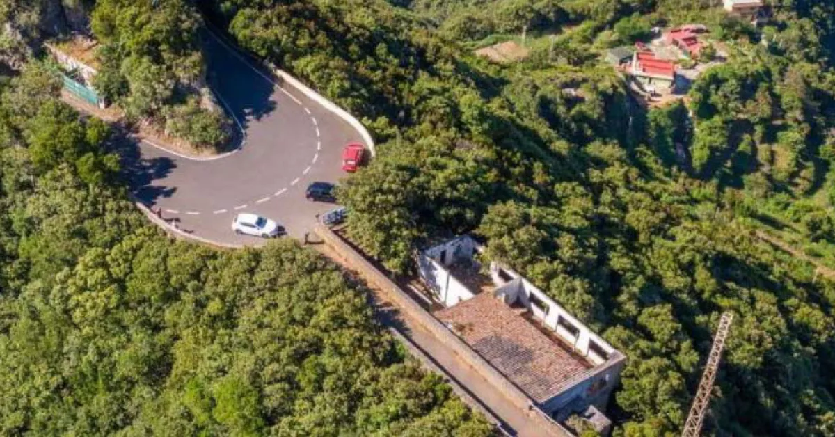 Aparcamiento del mirador de Pico del Inglés, en Tenerife./ CABILDO TENERIFE