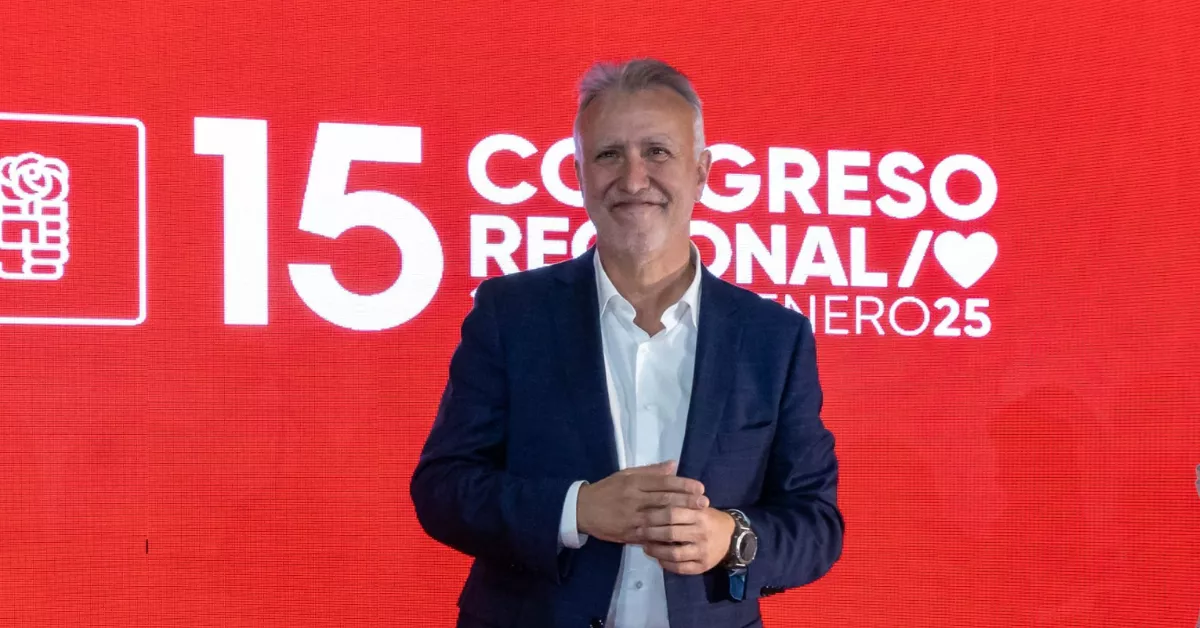 Ángel Víctor Torres durante el 15º Congreso Regional del PSOE en Canarias. / PSOE CANARIAS