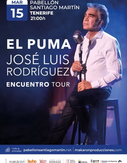 Cartel del concierto que 'El Puma' ofrecerá en Tenerife. / CEDIDA