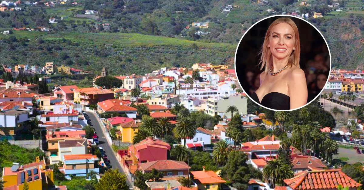 Imagen del pueblo natal de la actriz canaria Kira Miró / MONTAJE AH