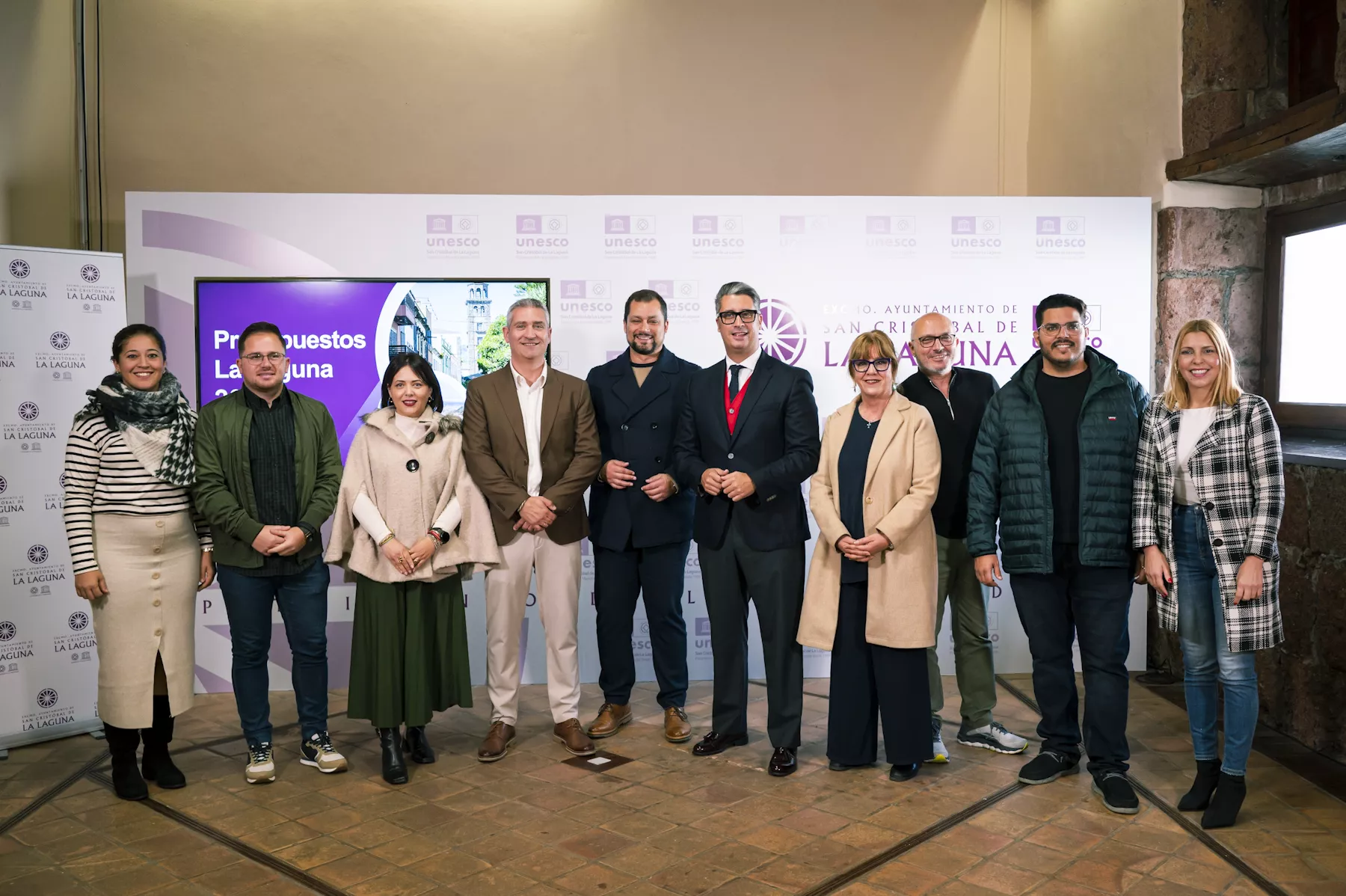 El Grupo de Gobierno del Ayuntamiento de La Laguna. / CEDIDA 